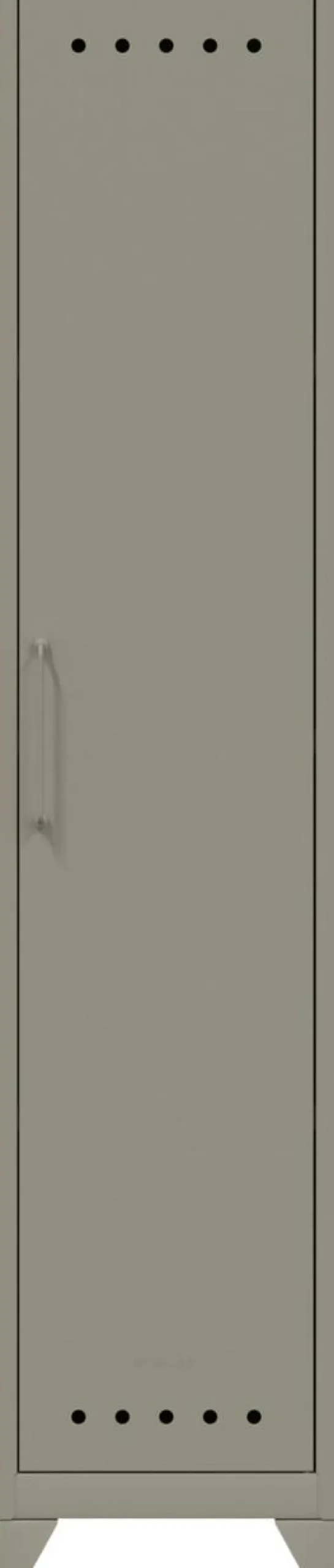 Bisley Fern Garderobekast Metaal 1 Plank 380 x 510 x 1.800 mm Lichtgrijs