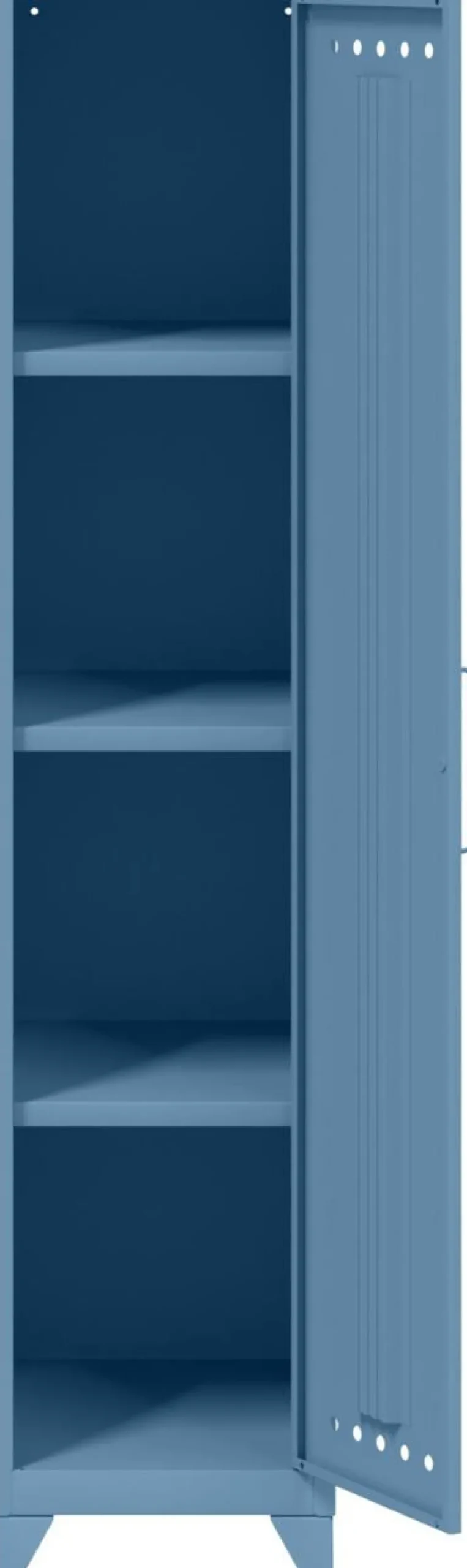 Bisley Fern Garderobekast Metaal Niet afsluitbaar 380 x 510 x 1.800 mm Blauw