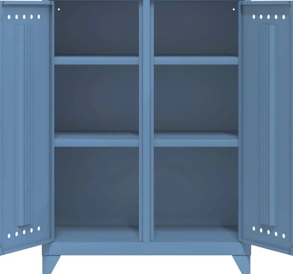 Bisley Fern Wandkast Metaal Niet afsluitbaar 800 x 400 x 1.100 mm Blauw