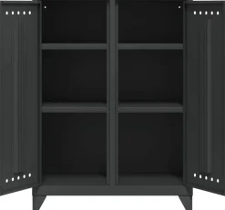 Bisley Fern Wandkast Metaal Niet afsluitbaar 800 x 400 x 1.100 mm Antraciet