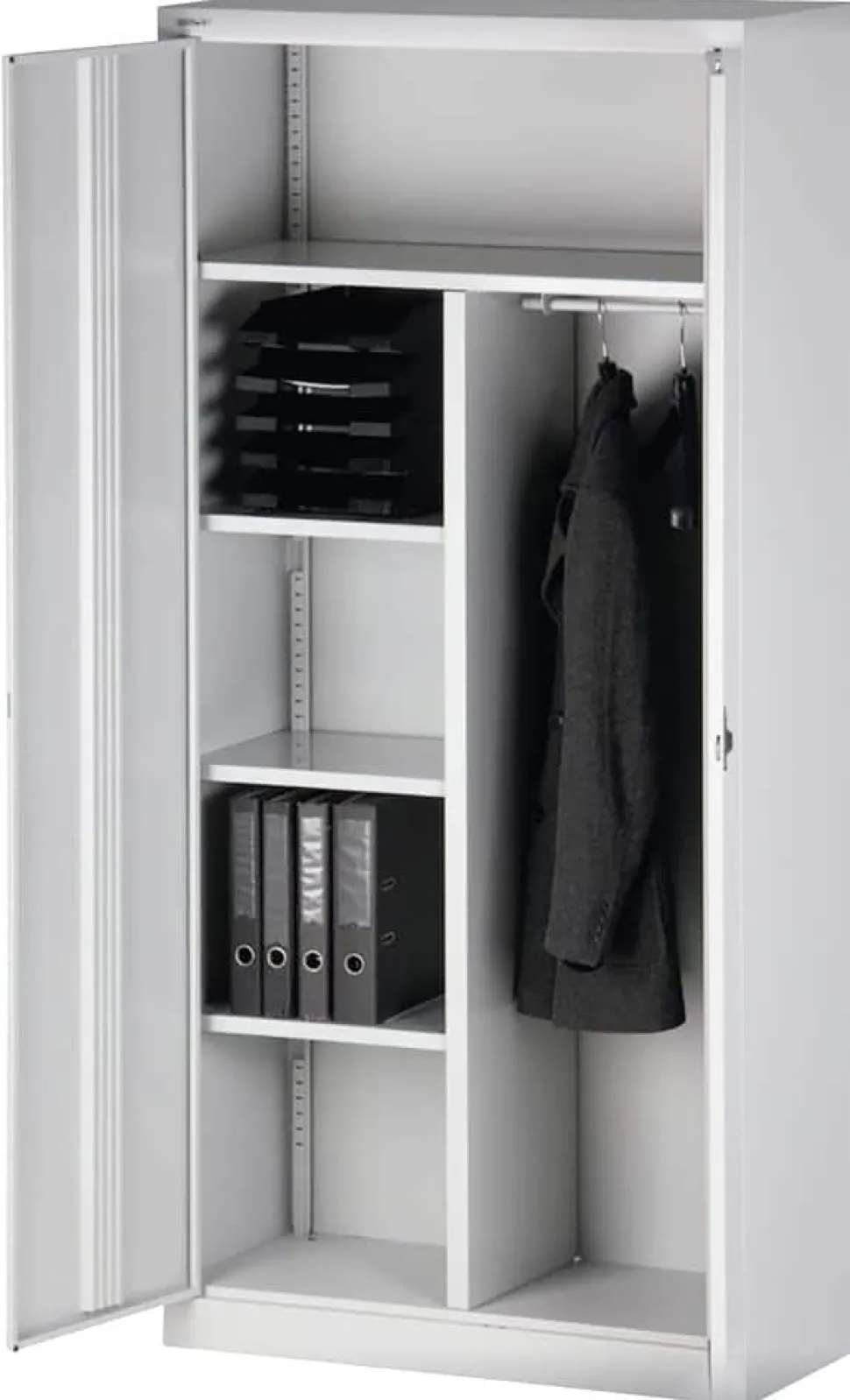 Bisley Garderobekast 3 Planken Afsluitbaar 914 x 400 x 1.950 mm Grijs
