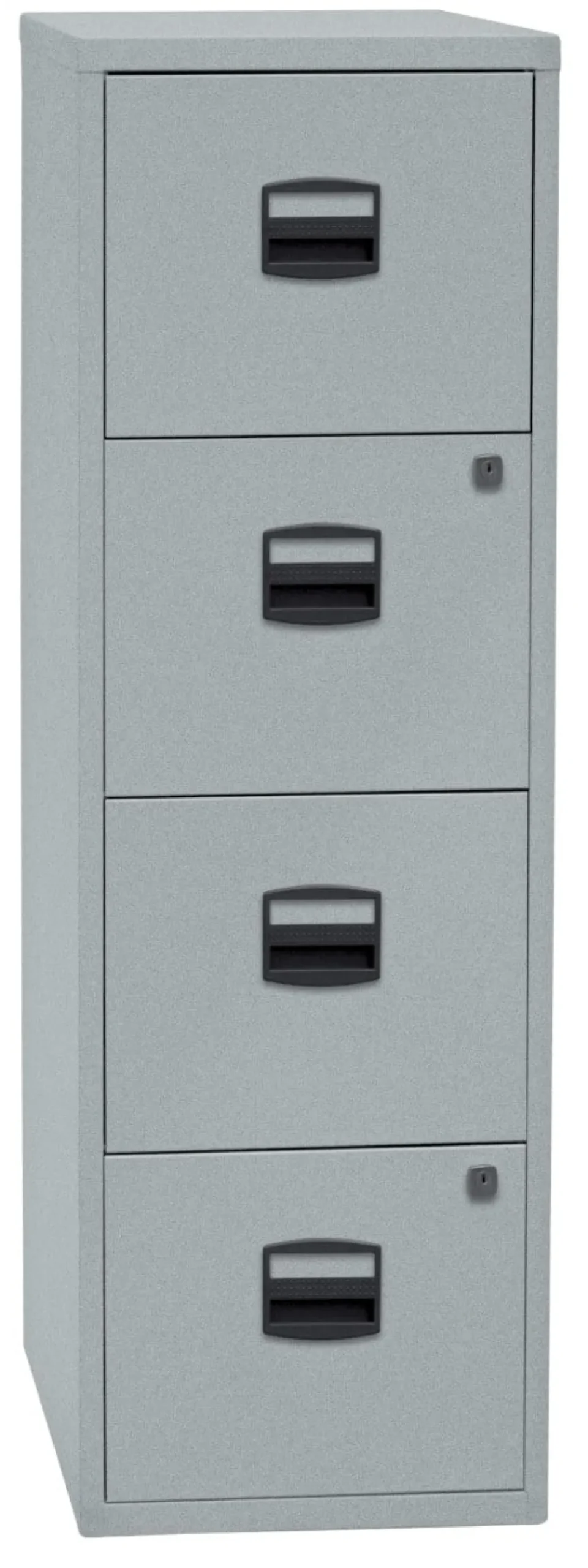 Bisley Home Metaal Archiefkast 4 Lades Afsluitbaar 413 x 400 x 1.321 mm Zilver