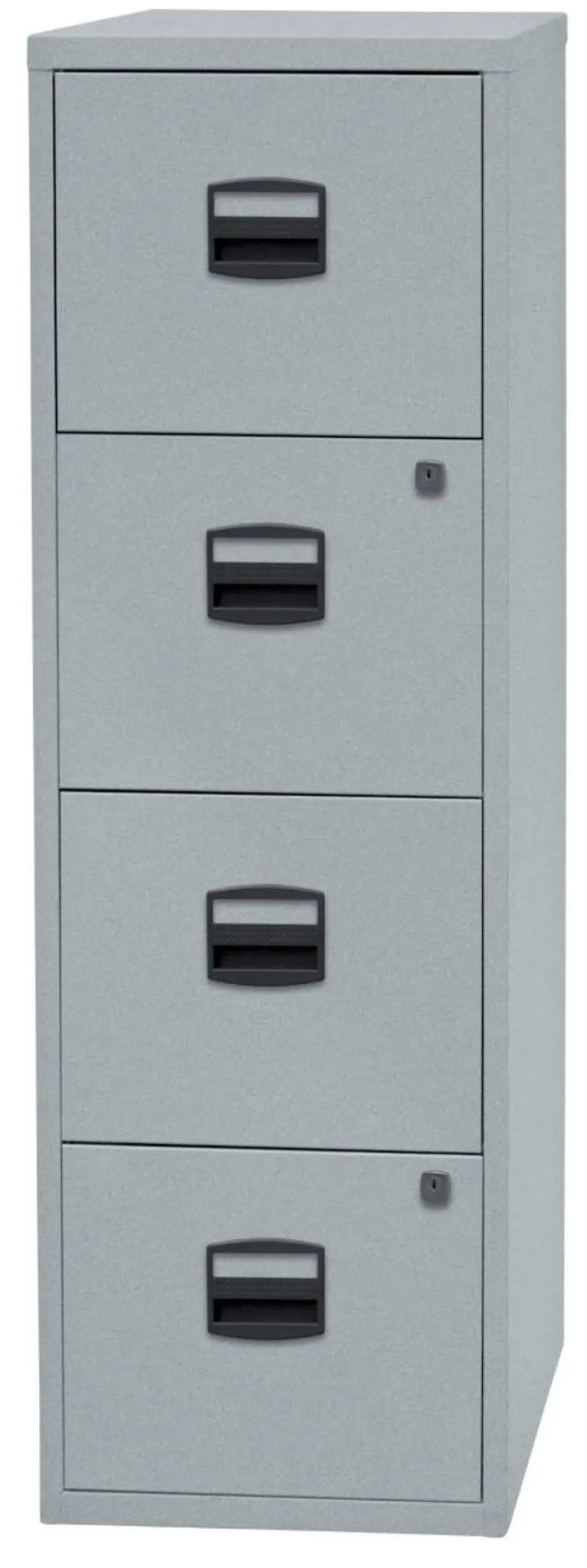 Bisley Home Metaal Archiefkast 4 Lades Afsluitbaar 413 x 400 x 1.321 mm Zilver