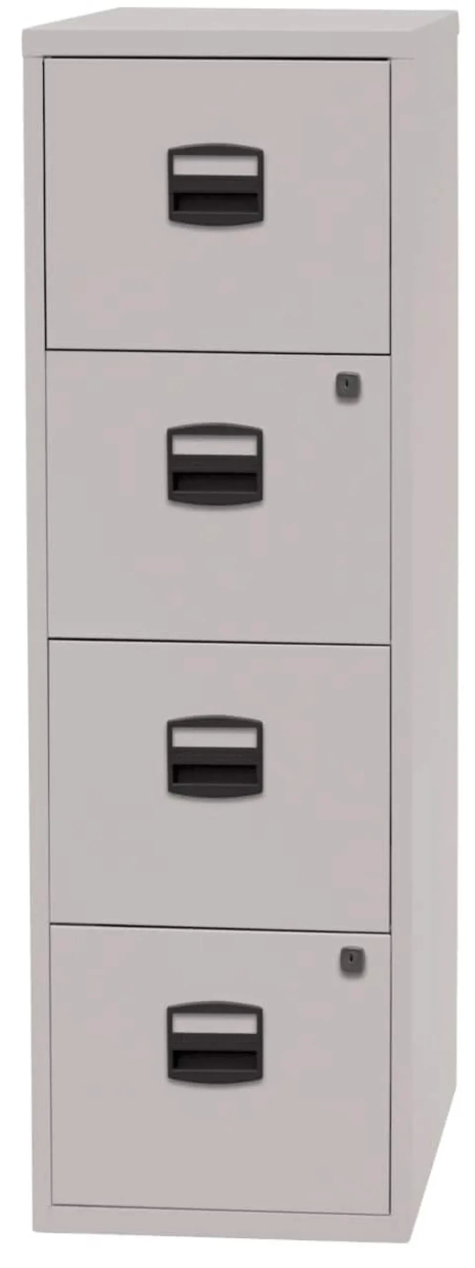 Bisley Home Staal Archiefkast 4 Lades Afsluitbaar 413 x 400 x 1,321 mm Grijs