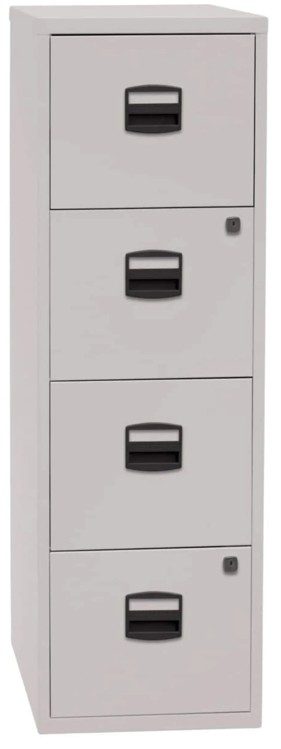 Bisley Home Staal Archiefkast 4 Lades Afsluitbaar 413 x 400 x 1,321 mm Grijs