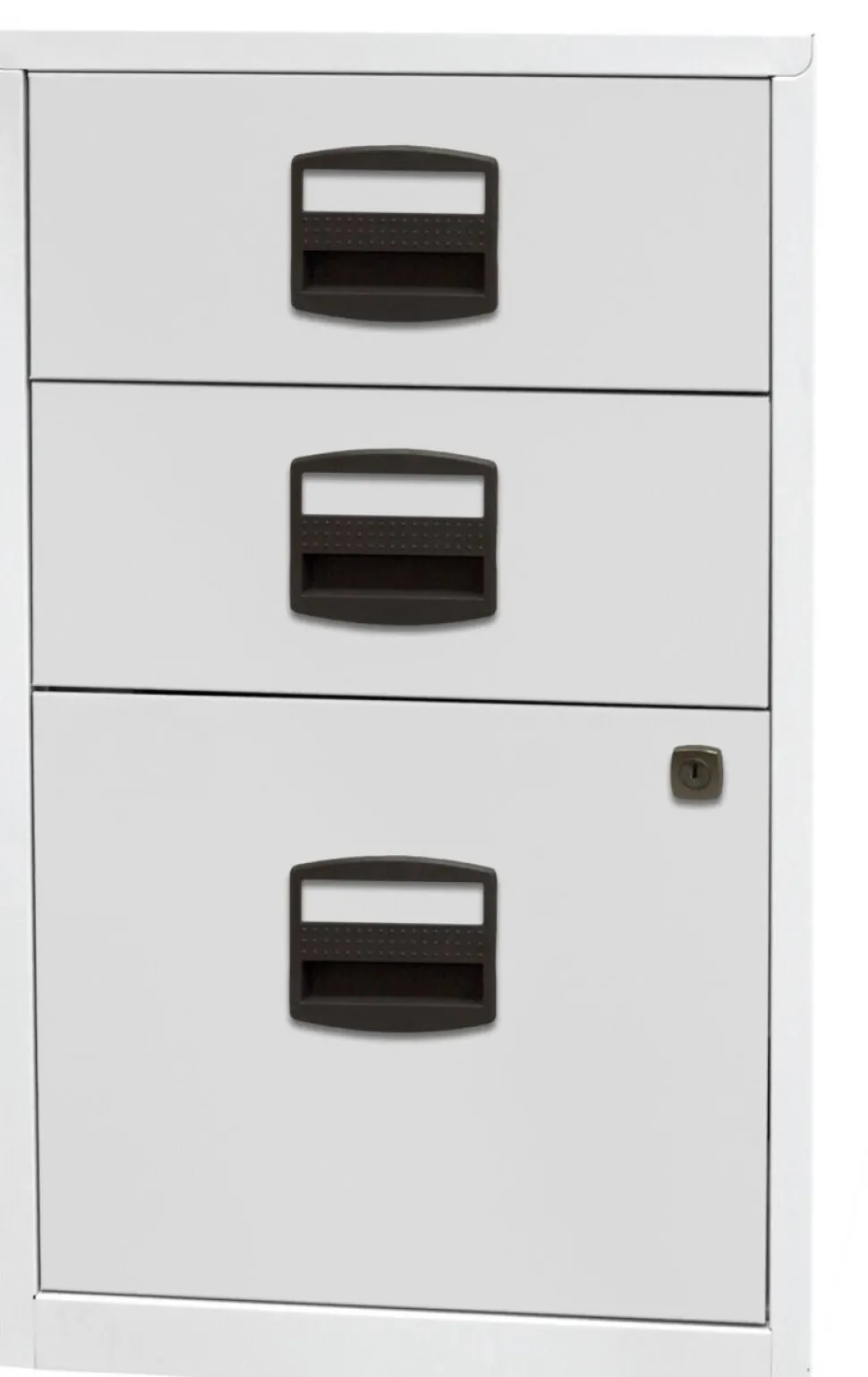 Bisley Home Staal Kast 3 Lades Afsluitbaar 413 x 400 x 672 mm Lichtgrijs