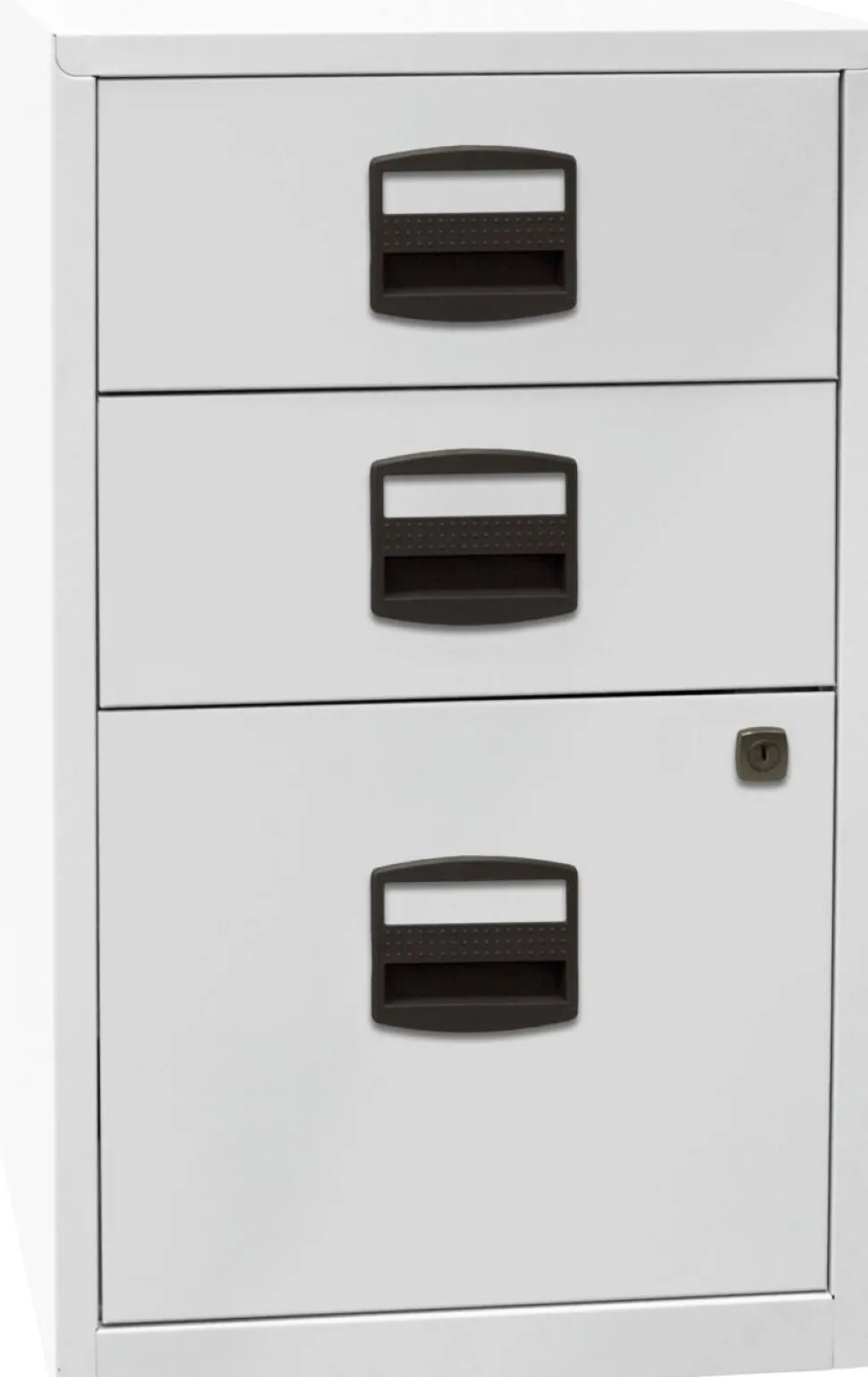 Bisley Home Staal Kast 3 Lades Afsluitbaar 413 x 400 x 672 mm Lichtgrijs