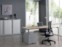 Bisley Quattro Basic Bureau Eiken 1.600 (B) x 800 (D) x 740 (H) mm Melamine, Staal