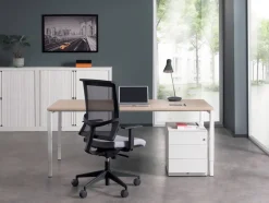 Bisley Quattro Basic Bureau Eiken 1.800 (B) x 800 (D) x 850 (H) mm Melamine, Staal