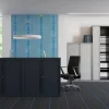 Bisley Roldeurkast Kunststof, metaal 2 Planken Afsluitbaar 1.200 x 430 x 1.181 mm Zwart