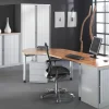 Bisley Roldeurkast Kunststof, metaal 3 Planken Afsluitbaar 1.200 x 430 x 1.330 mm Grijs