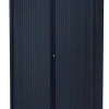 Bisley Roldeurkast Staal 4 Planken Afsluitbaar 1.000 x 430 x 1.980 mm Donkergrijs