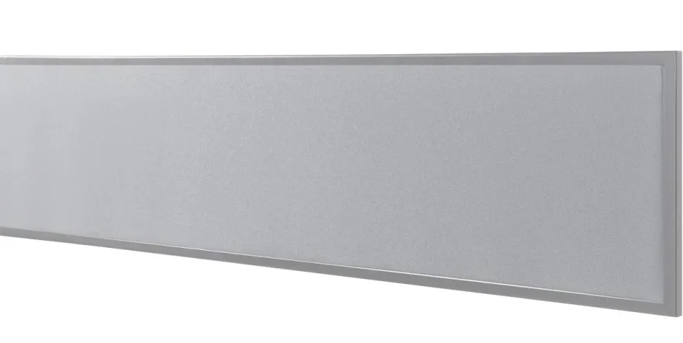 Bisley Scheidingswand Quattro desk basic Lichtgrijs Zilver 1.800 x 350 mm