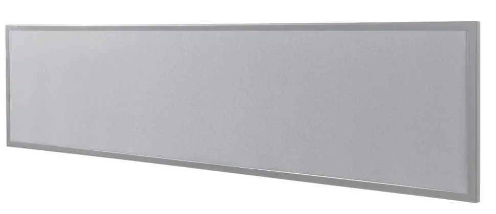 Bisley Scheidingswand Quattro desk basic Lichtgrijs Zilver 1.600 x 350 mm