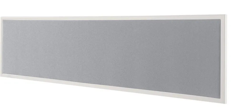Bisley Scheidingswand Quattro desk basic Lichtgrijs Wit 1.600 x 350 mm