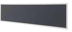 Bisley Scheidingswand Quattro desk basic Grijs, wit 1.600 x 350 mm