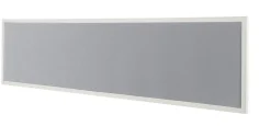 Bisley Scheidingswand Quattro desk basic Lichtgrijs Wit 1.800 x 350 mm