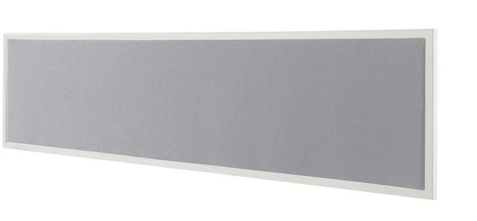 Bisley Scheidingswand Quattro desk basic Lichtgrijs Wit 1.800 x 350 mm