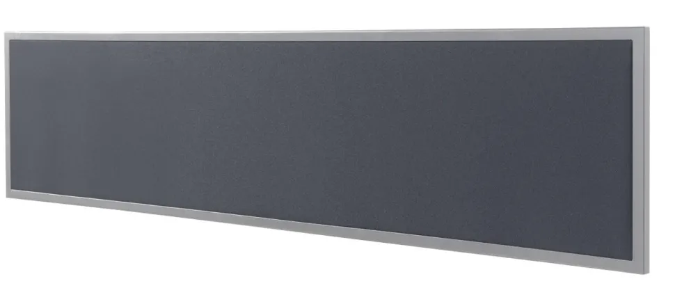 Bisley Scheidingswand Quattro desk basic Grijs, zilver 1.800 x 350 mm