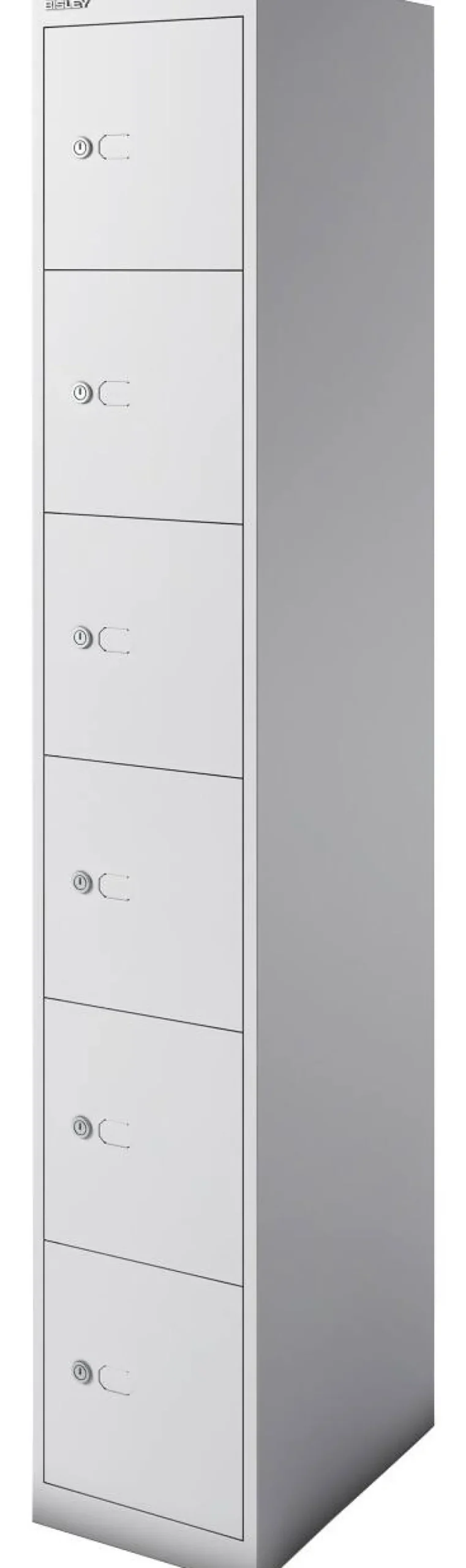 Bisley Staal Garderobekast 6 Deuren 1 kluis 305 x 457 x 1.802 mm