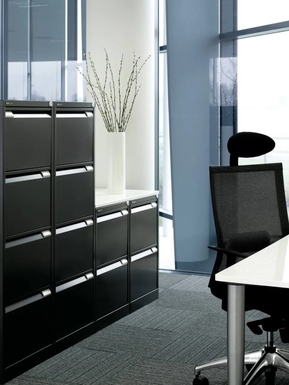 Bisley Stalen Archiefkast 3 Lades 470 x 622 x 1.016 mm Beige