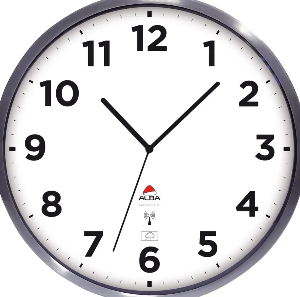 Buitenklok ALBA radio EXTRA INOXYDABLE D355CM Zilvergrijs