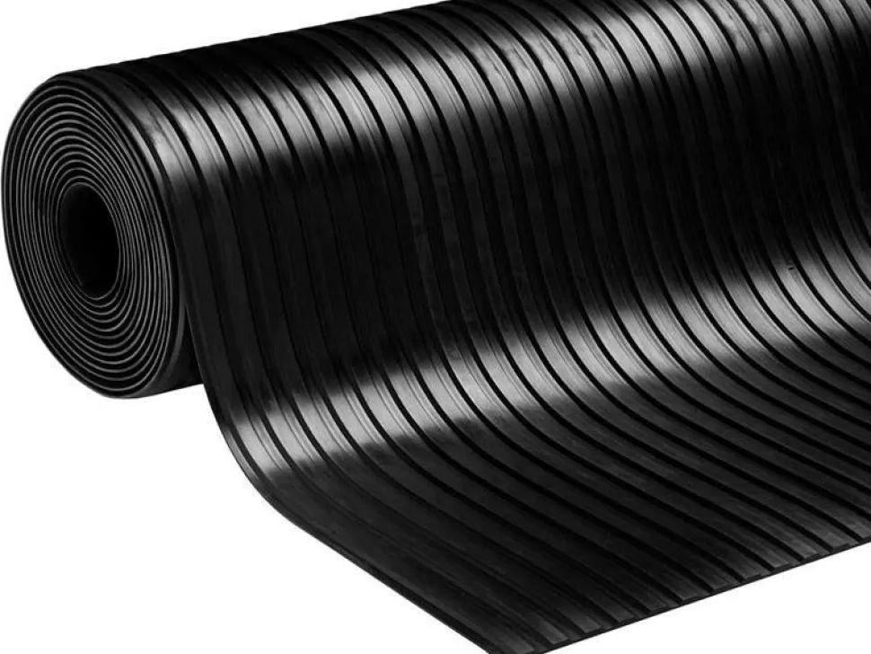 Casa Pura Deurmat Synthetisch rubber Rechthoekig Zwart 120 x 900 cm
