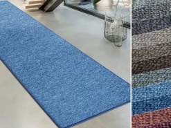 Casa Pura London Vloerkleed Actionback, PP (Polypropeen) Rechthoekig Blauw 67 x 150 cm