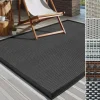 Casa Pura Lucca Buitenkleed Polyester, PVC (polyvinylchloride), vinyl Rechthoekig Grijs 130 x 70 cm