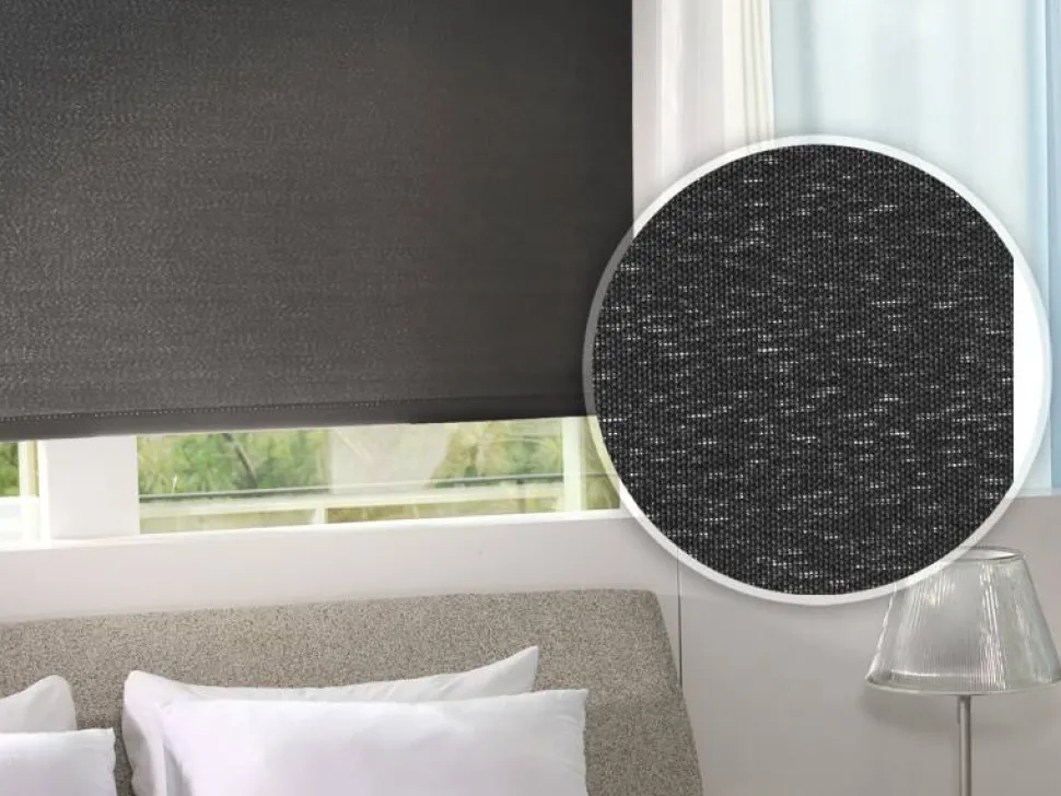 Casa Pura Standard Daylight Verduisterend rolgordijn Textiel Zwart 1,200 x 1,500 mm