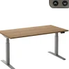 Ceha Adjust 2 Plus Elektrisch hoogteverstelbaar Zit-sta-bureau Rechthoekig Tabak Eiken T-Voet 1,800 (B) x 900 (D) x 1,300 (H) mm Melamine, metaal