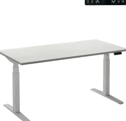 Ceha Adjust 2 Plus Elektrisch hoogteverstelbaar Zit-sta-bureau Rechthoekig Wit T-Voet 1,200 (B) x 800 (D) x 1,300 (H) mm Melamine, metaal