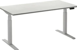 Ceha Adjust 2 Plus Elektrisch hoogteverstelbaar Zit-sta-bureau Rechthoekig Wit T-Voet 1,600 (B) x 800 (D) x 1,300 (H) mm Melamine, metaal