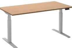 Ceha Adjust 2 Plus Elektrisch hoogteverstelbaar Zit-sta-bureau Rechthoekig Beuken T-Voet 1,400 (B) x 800 (D) x 1,300 (H) mm Melamine, metaal