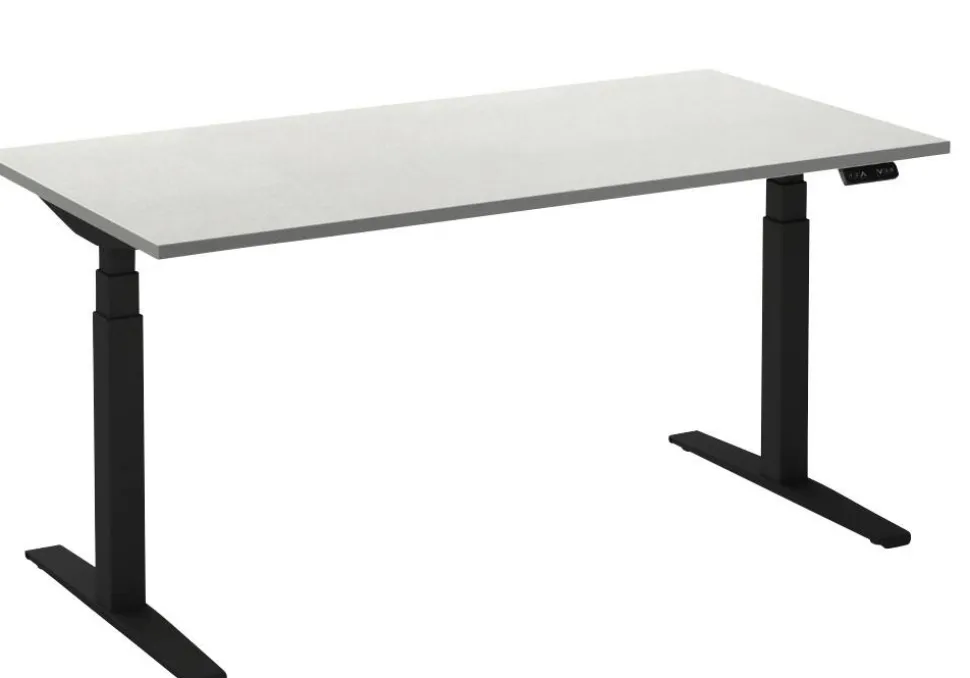 Ceha Adjust 2 Plus Elektrisch hoogteverstelbaar Zit-sta-bureau Rechthoekig Wit T-Voet 1,800 (B) x 900 (D) x 1,300 (H) mm Melamine, metaal