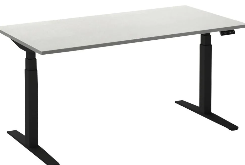 Ceha Adjust 2 Plus Elektrisch hoogteverstelbaar Zit-sta-bureau Rechthoekig Wit T-Voet 2,000 (B) x 800 (D) x 1,300 (H) mm Melamine, metaal