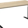 Ceha Adjust 2 Plus Elektrisch hoogteverstelbaar Zit-sta-bureau Rechthoekig Wit Eiken T-Voet 1,200 (B) x 800 (D) x 1,300 (H) mm Melamine, metaal