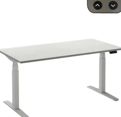 Ceha Adjust 2 Plus Elektrisch hoogteverstelbaar Zit-sta-bureau Rechthoekig Wit T-Voet 1,200 (B) x 800 (D) x 1,300 (H) mm Melamine, metaal
