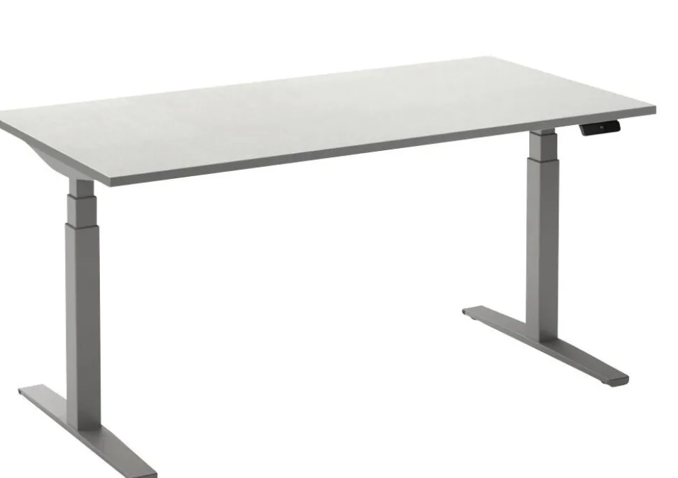 Ceha Adjust 2 Plus Elektrisch hoogteverstelbaar Zit-sta-bureau Rechthoekig Wit T-Voet 2,000 (B) x 800 (D) x 1,300 (H) mm Melamine, metaal