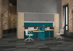 Ceha Adjust 2 Plus Elektrisch hoogteverstelbaar Zit-sta-bureau Rechthoekig Wit Eiken T-Voet 1,200 (B) x 800 (D) x 1,300 (H) mm Melamine, metaal