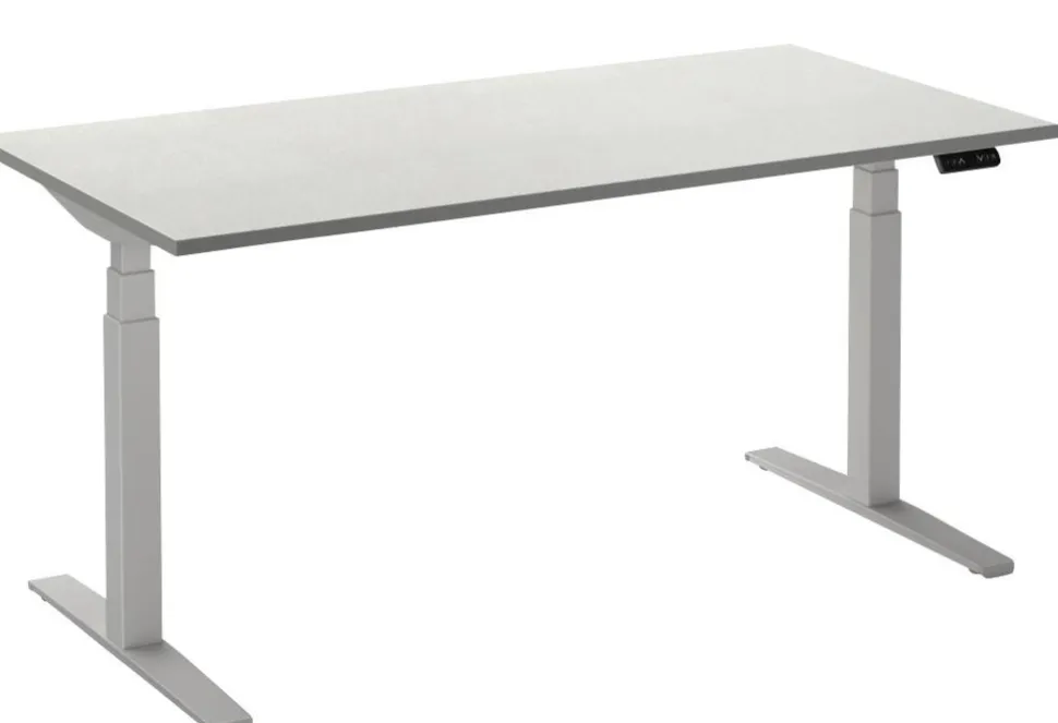 Ceha Adjust 2 Plus Elektrisch hoogteverstelbaar Zit-sta-bureau Rechthoekig Wit T-Voet 1,800 (B) x 800 (D) x 1,300 (H) mm Melamine, metaal