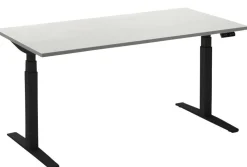 Ceha Adjust 2 Plus Elektrisch hoogteverstelbaar Zit-sta-bureau Rechthoekig Wit T-Voet 1,600 (B) x 800 (D) x 1,300 (H) mm Melamine, metaal