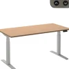 Ceha Adjust 2 Plus Elektrisch hoogteverstelbaar Zit-sta-bureau Rechthoekig Beuken T-Voet 1,800 (B) x 900 (D) x 1,300 (H) mm Melamine, metaal