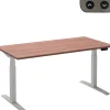 Ceha Adjust 2 Plus Elektrisch hoogteverstelbaar Zit-sta-bureau Rechthoekig Havanabruin Eiken T-Voet 1,800 (B) x 800 (D) x 1,300 (H) mm Melamine, metaal