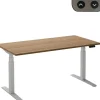 Ceha Adjust 2 Plus Elektrisch hoogteverstelbaar Zit-sta-bureau Rechthoekig Tabak Eiken T-Voet 1,800 (B) x 900 (D) x 1,300 (H) mm Melamine, metaal