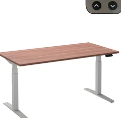 Ceha Adjust 2 Plus Elektrisch hoogteverstelbaar Zit-sta-bureau Rechthoekig Havanabruin Eiken T-Voet 1,800 (B) x 900 (D) x 1,300 (H) mm Melamine, metaal