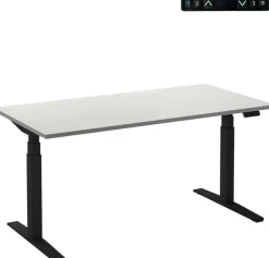 Ceha Adjust 2 Plus Elektrisch hoogteverstelbaar Zit-sta-bureau Rechthoekig Wit T-Voet 1,200 (B) x 800 (D) x 1,300 (H) mm Melamine, metaal