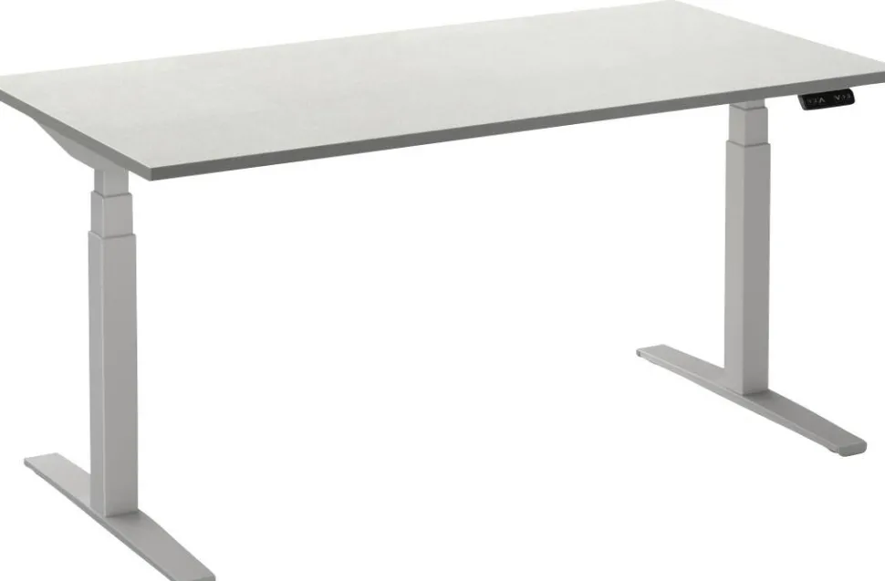 Ceha Adjust 2 Plus Elektrisch hoogteverstelbaar Zit-sta-bureau Rechthoekig Wit T-Voet 2,000 (B) x 800 (D) x 1,300 (H) mm Melamine, metaal