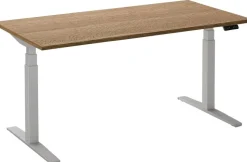 Ceha Adjust 2 Plus Elektrisch hoogteverstelbaar Zit-sta-bureau Rechthoekig Tabak Eiken T-Voet 1,200 (B) x 800 (D) x 1,300 (H) mm Melamine, metaal