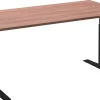 Ceha Adjust 2 Plus Elektrisch hoogteverstelbaar Zit-sta-bureau Rechthoekig Havanabruin Eiken T-Voet 1,800 (B) x 800 (D) x 1,300 (H) mm Melamine, metaal